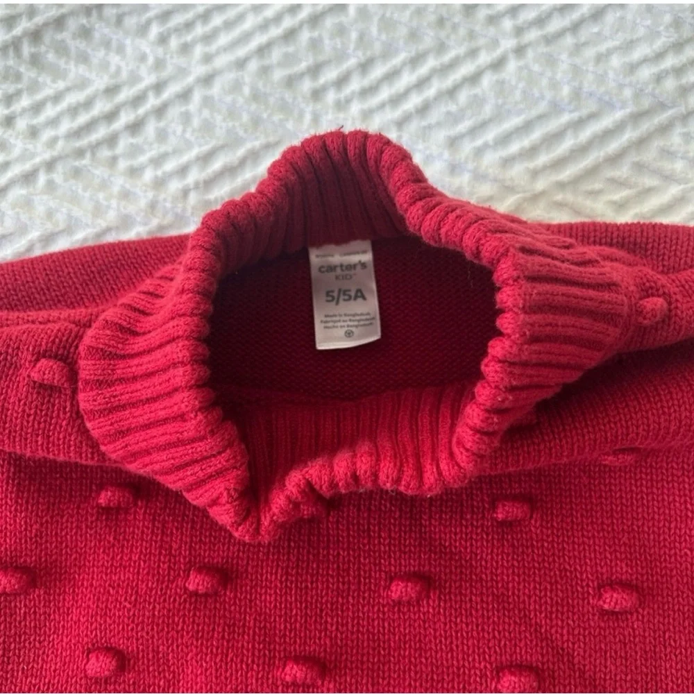 Girl’s Dark Red Carter’s mock neck sweater poncho